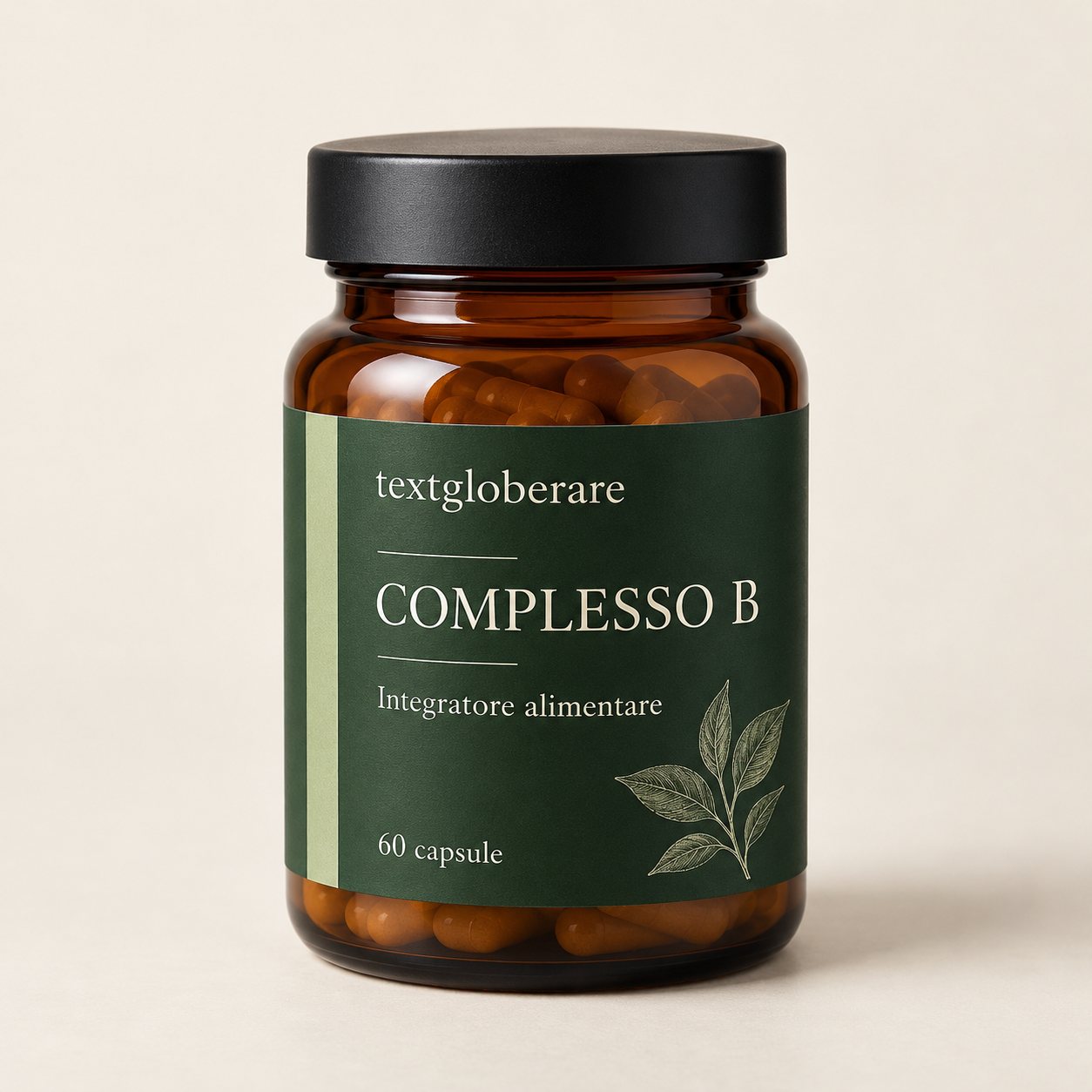 Barattolo di Complesso B, integratore alimentare, 60 capsule