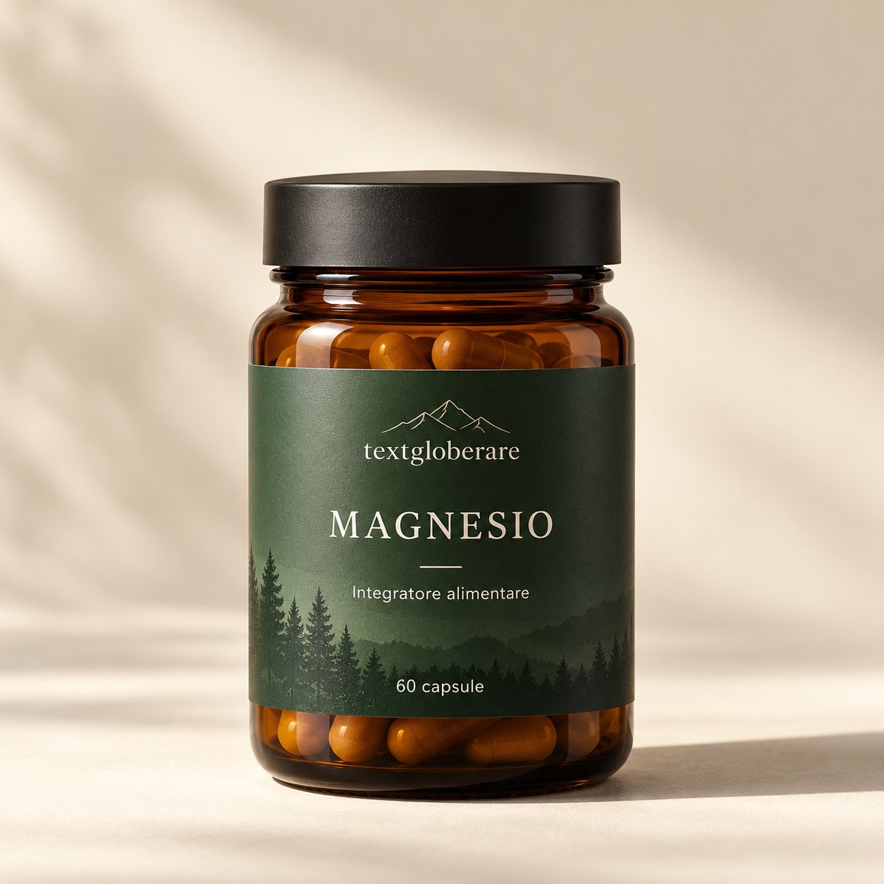 Barattolo di Magnesio, integratore alimentare, 60 capsule